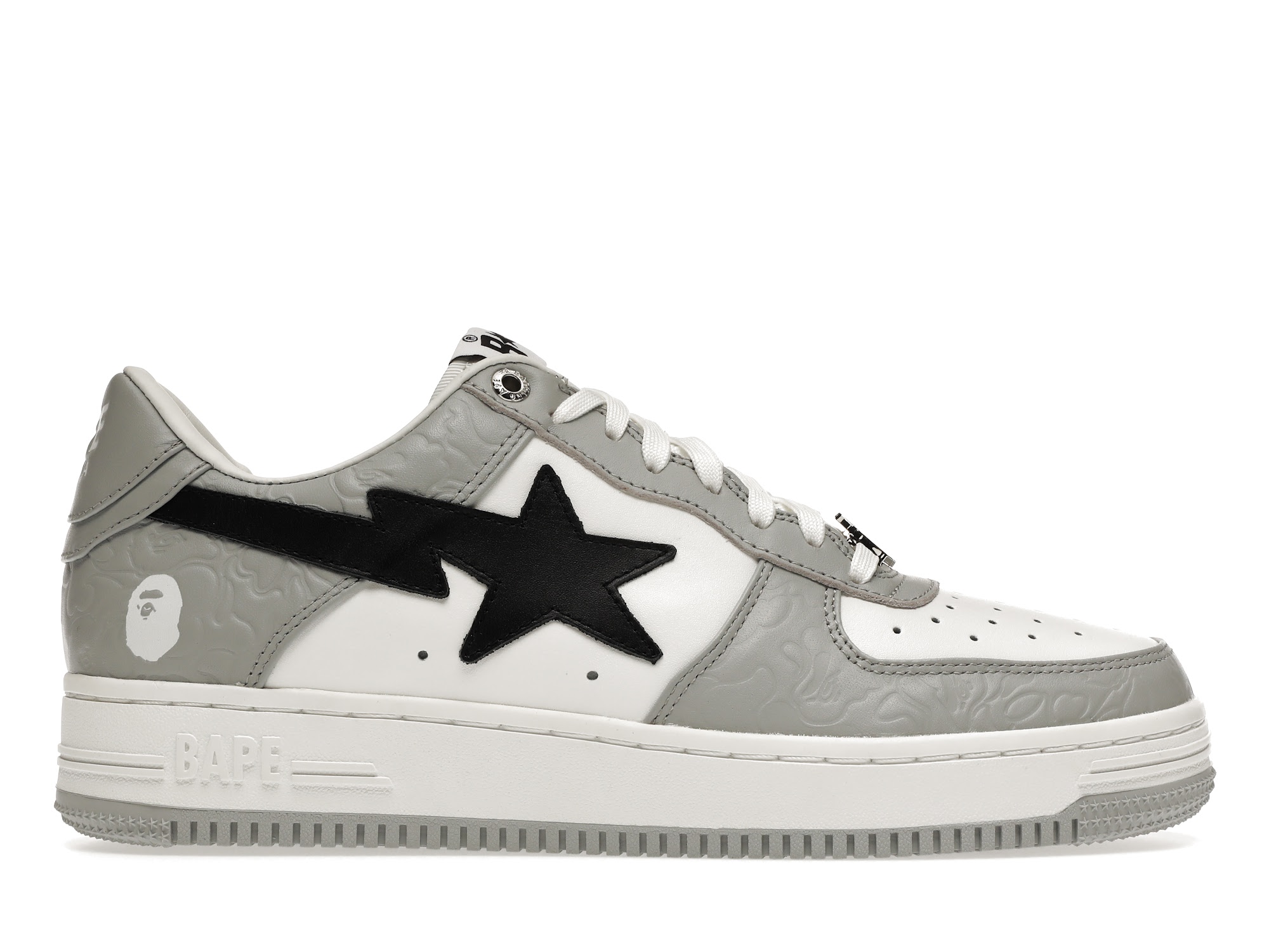 A BATHING APE BAPE STA LOW GREY BLACK