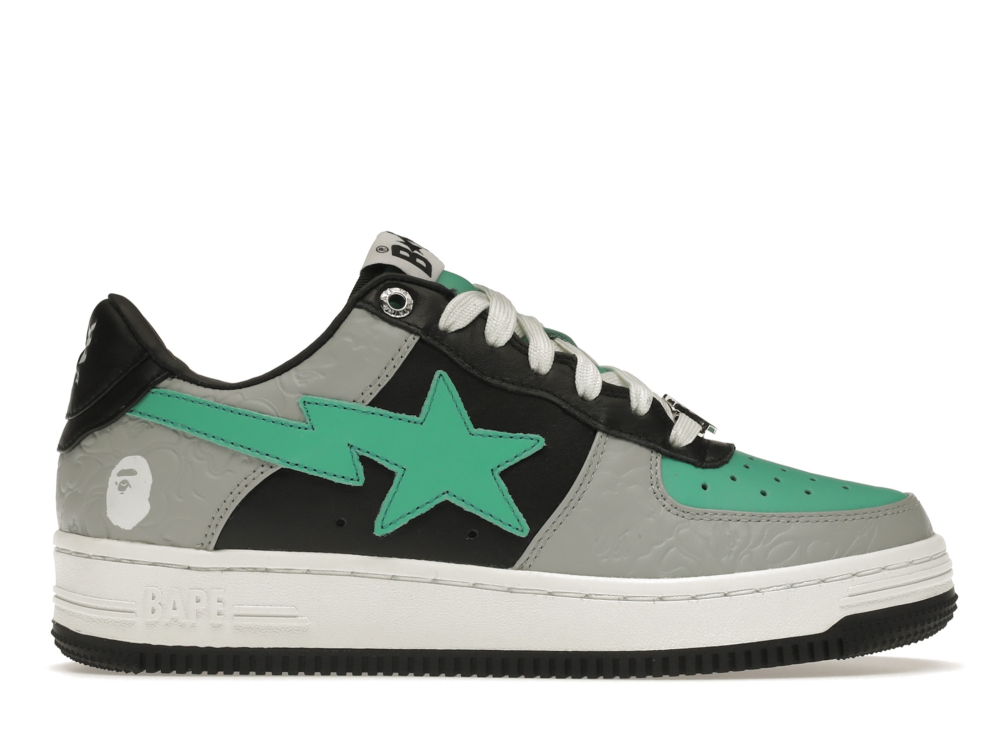 A BATHING APE BAPE STA LOW GREY GREEN