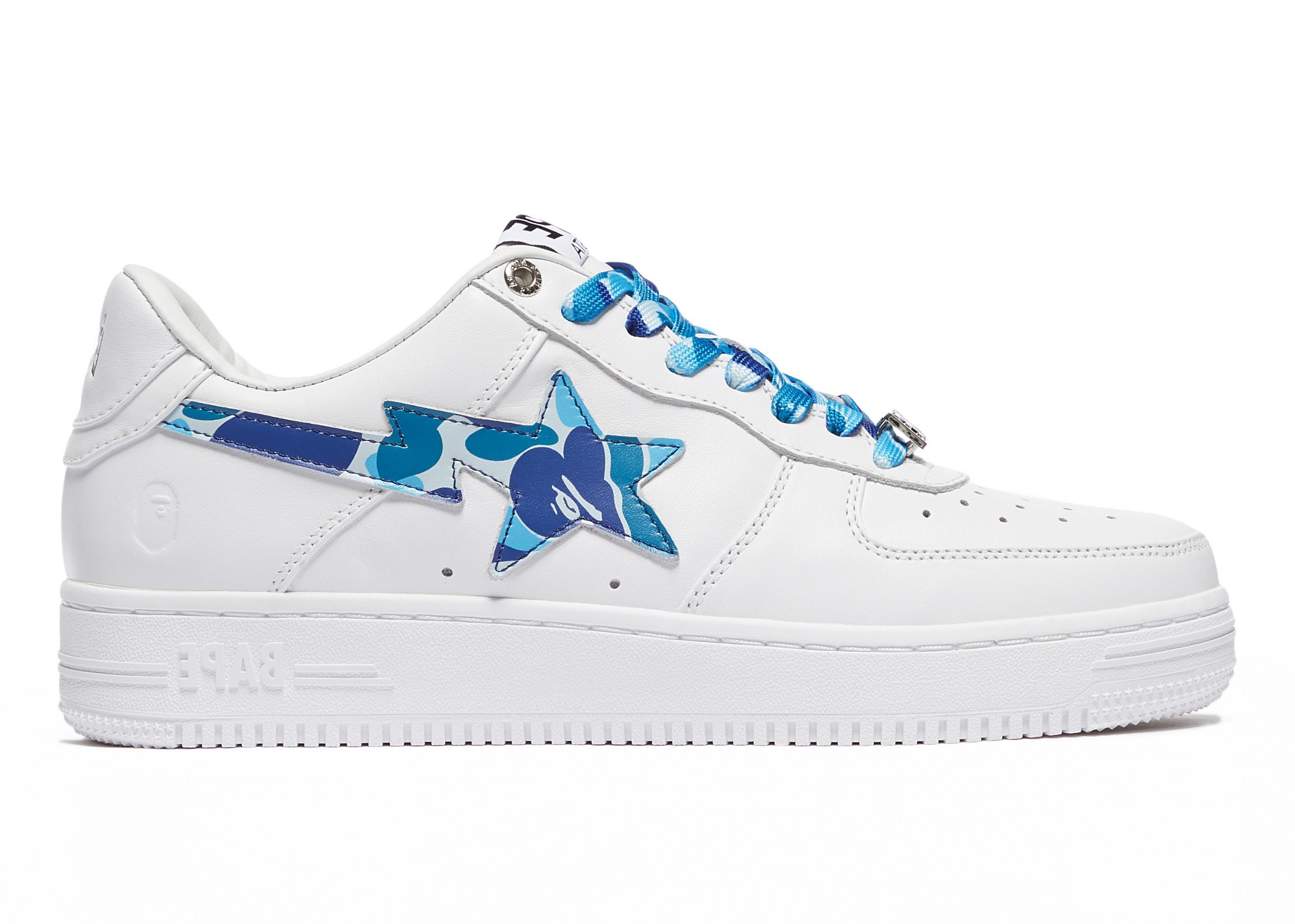 A BATHING APE BAPE STA LOW WHITE ABC CAMO BLUE