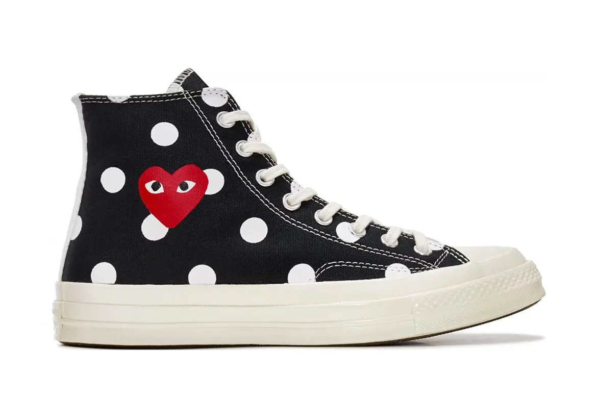 CONVERSE CHUCK TAYLOR ALL-STAR 70 COMME DES GARCONS PLAY POLKA DOT BLACK