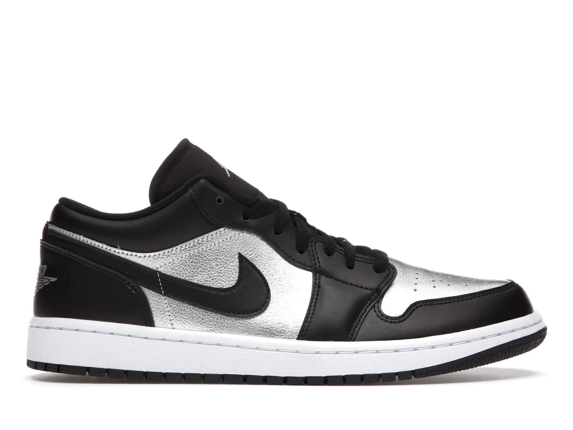 JORDAN 1 LOW BLACK METALLIC SILVER