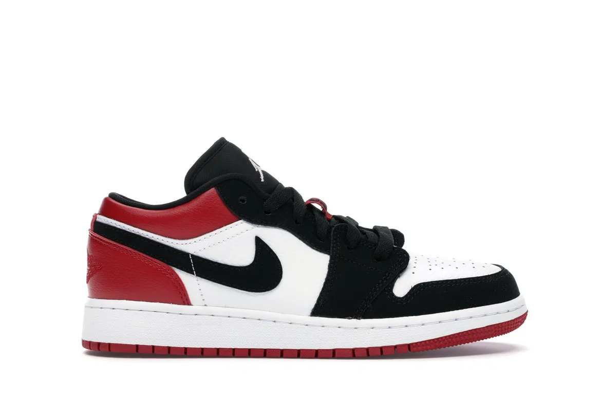 JORDAN 1 LOW BLACK TOE