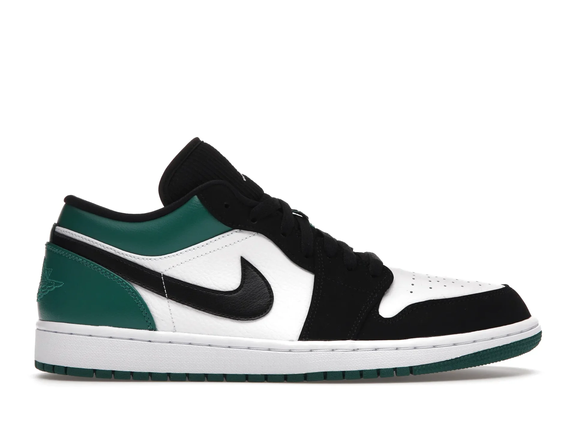 JORDAN 1 LOW WHITE BLACK MYSTIC GREEN