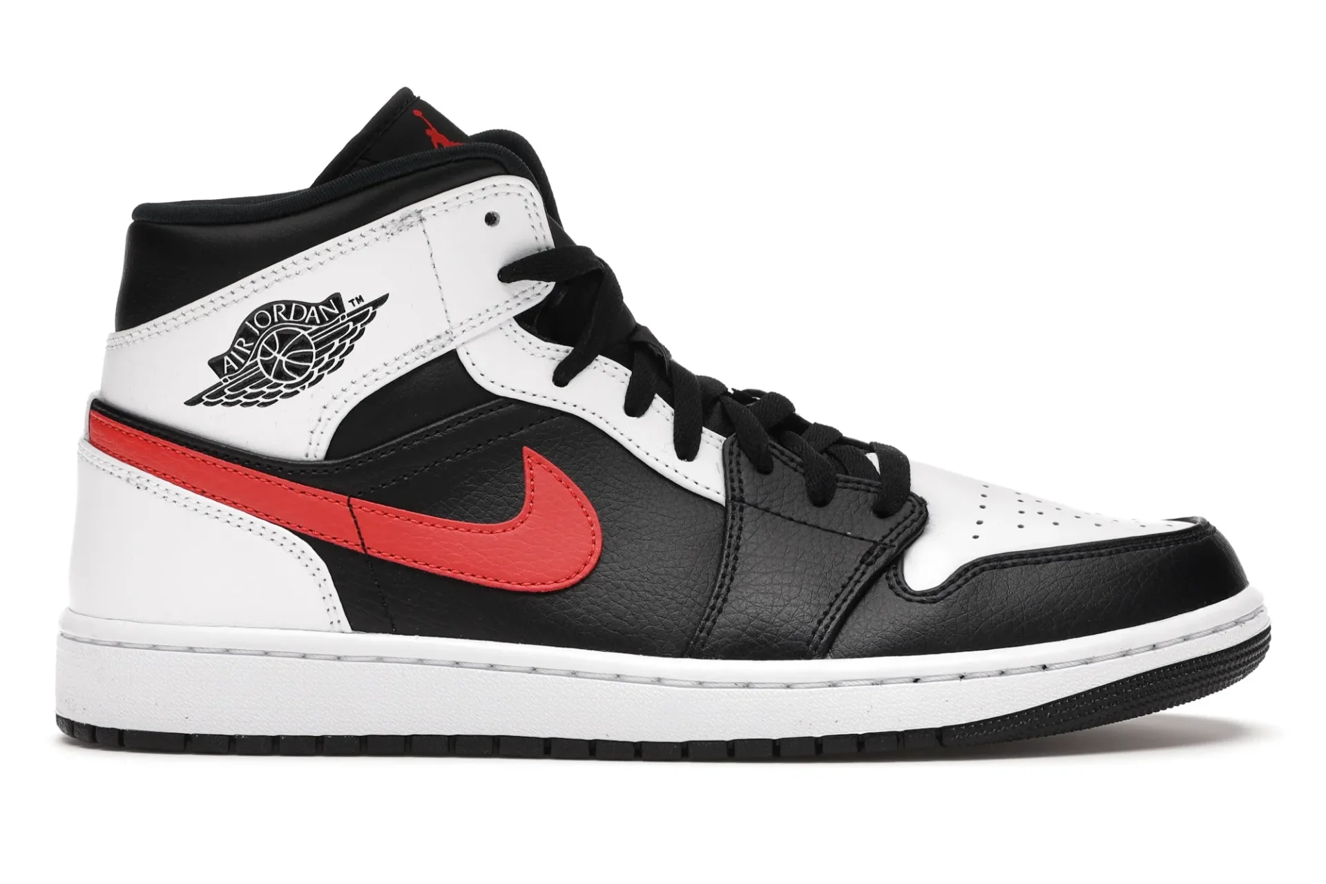 JORDAN 1 MID BLACK CHILE RED WHITE