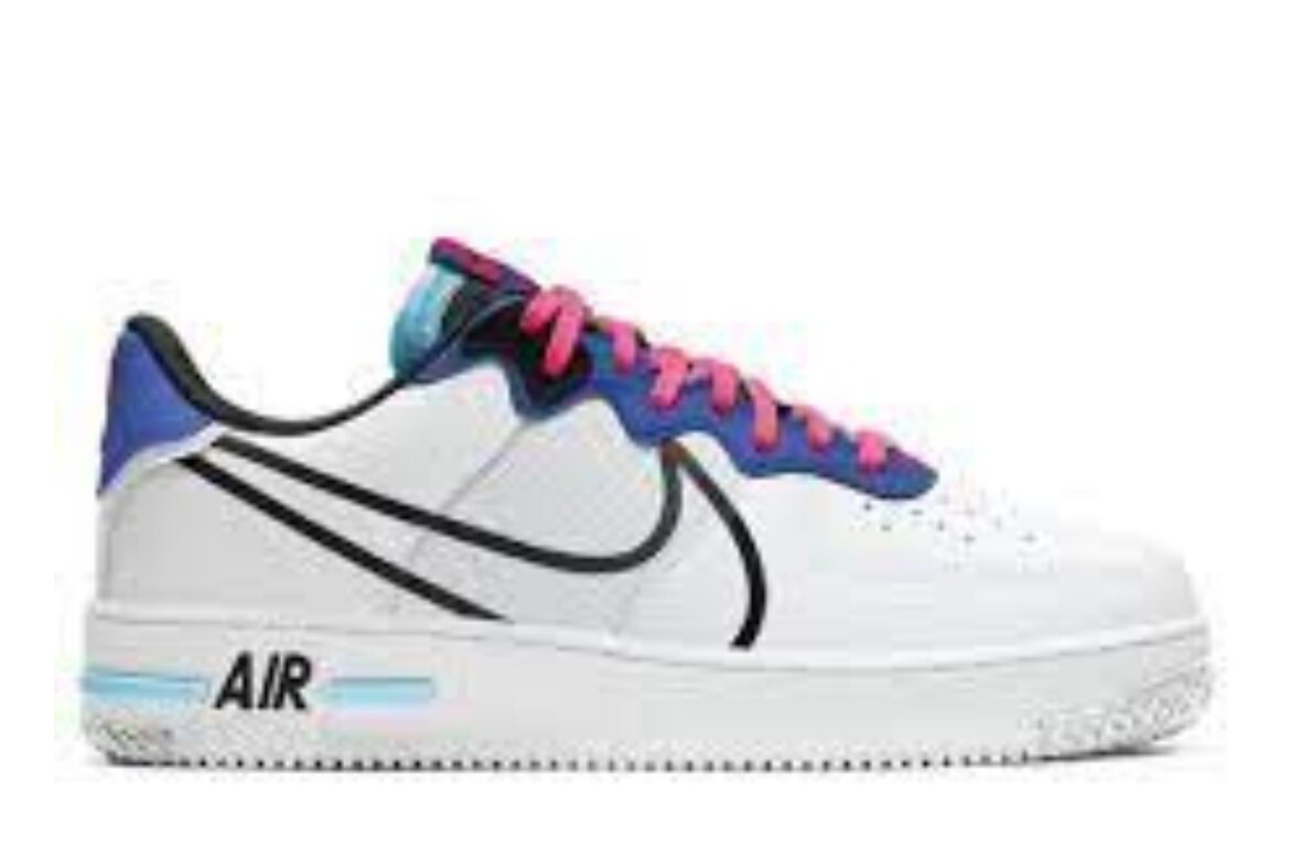 AIRFORCE 1 REACT WHITE ASTRONOMY BLUE LASER CRIMSON